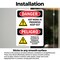 Signmission Hot Surface Sign, 10 in H x 7 in W, Vinyl Decal, Hot Work In Progress Keep Out Bilingual OS-2PACK-DS-D-710-VS-1365 - alternate 4